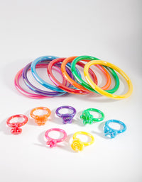 Kids Multi Bracelet Ring Set - link has visual effect only