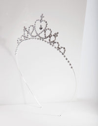 Kids Silver Diamante Tiara - link has visual effect only