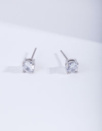 Cubic Zirconia Round Stud Earrings - link has visual effect only