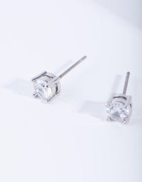 Cubic Zirconia Round Stud Earrings - link has visual effect only