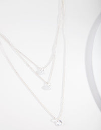 Silver Cubic Zirconia Classic Row Necklace - link has visual effect only