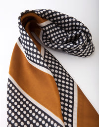 Mustard Dot & Stripe Scarf - link has visual effect only