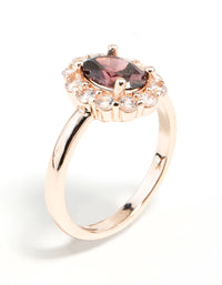 Rose Gold Pink Stone Engagement Ring - link has visual effect only