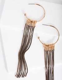 Gold Cutchain Drop Earrings - link has visual effect only