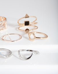 Mixed Metal Shape Cut-Out Ring 8-Pack - link has visual effect only