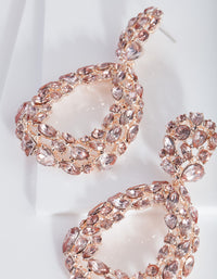 Rose Gold Cluster Gem Earrings - link has visual effect only