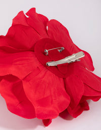 Large Red Trio Rose Flower Corsage Clip - link has visual effect only