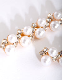 Gold Pearl Crystal Hair Slide - link has visual effect only