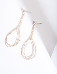 Rose Gold Multi Teardrop Earrings - link has visual effect only