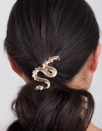 Gold Dragon Hair Clip - link has visual effect only