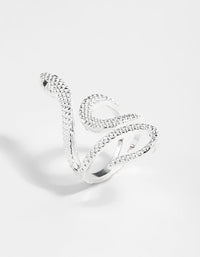 Silver Etched Snake Ring - link has visual effect only