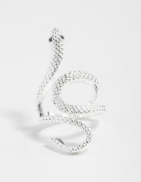 Silver Etched Snake Ring - link has visual effect only