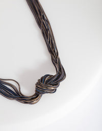 Blue Gold Knot Chain Necklace - link has visual effect only