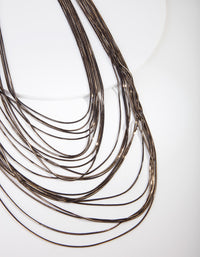 Black Gold Chain Drape Necklace - link has visual effect only