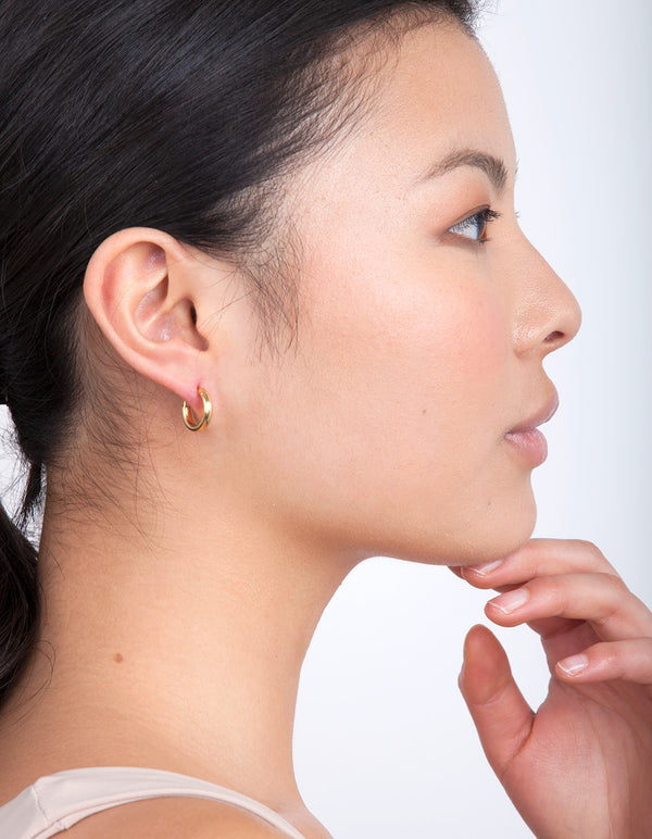 Gold Plated Sterling Silver Large Huggie Earrings Lovisa