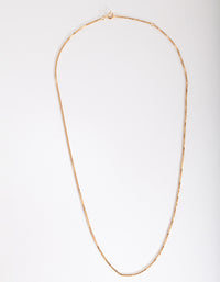 Gold Plated Sterling Silver Box Chain Necklace - link has visual effect only