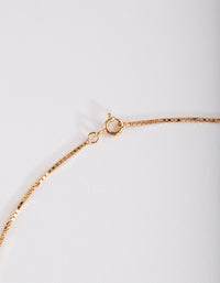 Gold Plated Sterling Silver Box Chain Necklace - link has visual effect only