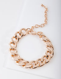 Gold Chunky Chain Bracelet - link has visual effect only