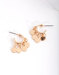 Gold Disc Charm Earrings - link has visual effect only