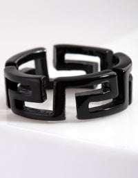 Black Cut-Out Design Ring - link has visual effect only