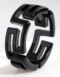 Black Cut-Out Design Ring - link has visual effect only