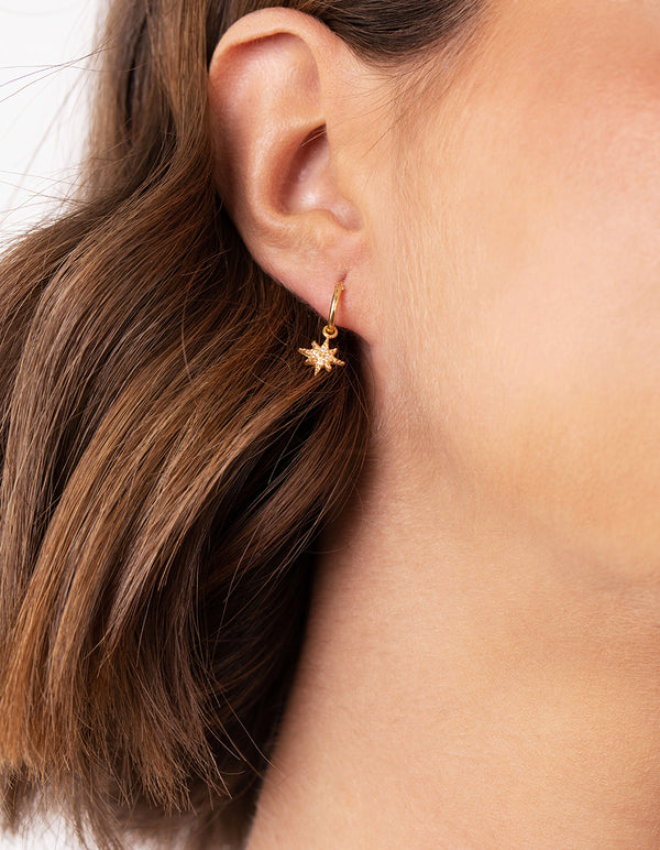 Hoop and star earrings shop