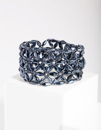 Blue Facet Flower Bracelet - link has visual effect only