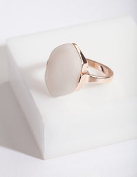 Rose Gold Natural Stone Ring - link has visual effect only