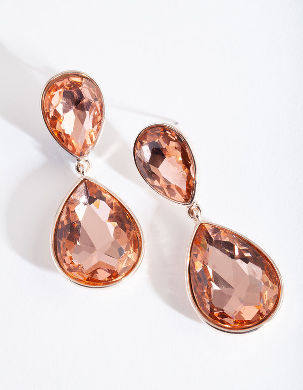 Rose Gold Classic Teardrop Earrings