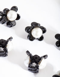 Black Pearl Mini Hair Claw Clips 6-Pack - link has visual effect only