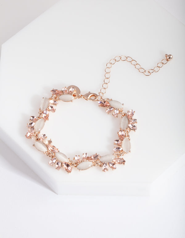 Rose Gold Pink Gem Bracelet