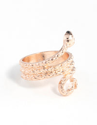 Rose Gold Etched Snake Ring - link has visual effect only