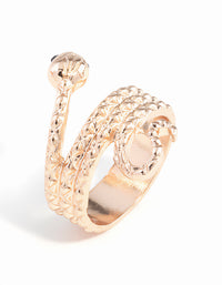 Rose Gold Etched Snake Ring - link has visual effect only