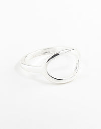 Silver Open Oval Ring - link has visual effect only