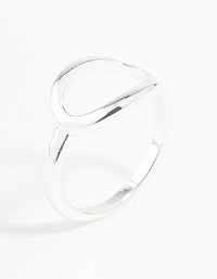 Silver Open Oval Ring - link has visual effect only