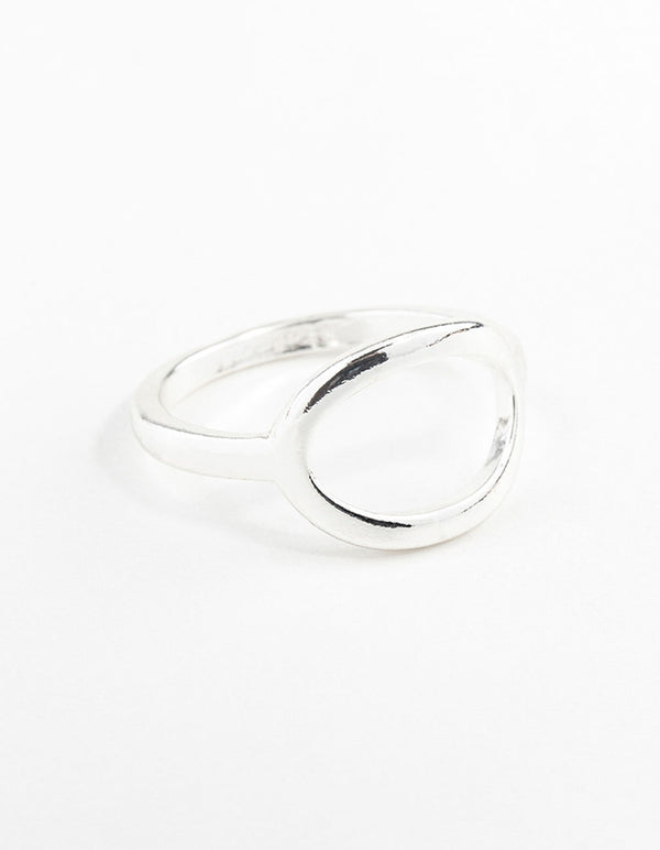 Silver Open Oval Ring