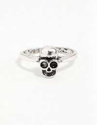 Silver Mini Skull Ring - link has visual effect only