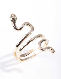 Gold Fine Sleek Snake Ring - link has visual effect only