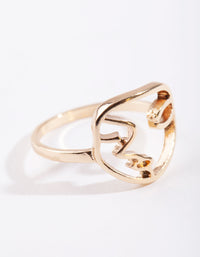 Gold Mini Face Ring - link has visual effect only
