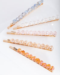 Gold Blush Bead Hair Pins 5-Pack - link has visual effect only