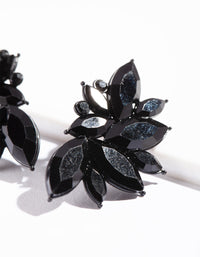 Black Navette Statement Stud Earrings - link has visual effect only