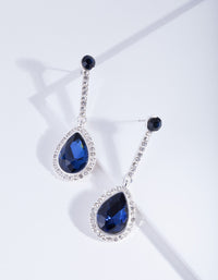 Silver Blue Teardrop Earrings - link has visual effect only