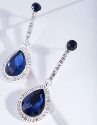 Silver Blue Teardrop Earrings - link has visual effect only