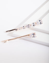 Cubic Zirconia Teardrop Hair Slide Pack - link has visual effect only