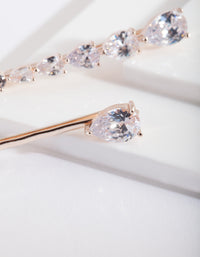 Cubic Zirconia Teardrop Hair Slide Pack - link has visual effect only