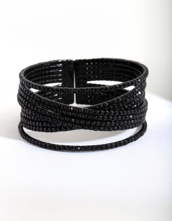 Black Overlap Cupchain Cuff