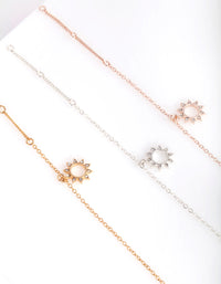 Mixed Metal Sun Bracelet Anklet Pack - link has visual effect only