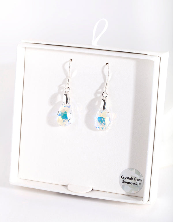 Silver Swarovski Small Drop Earring