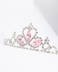 Kids Silver Stone Diamante Tiara Headband - link has visual effect only