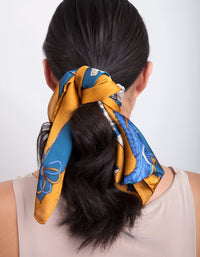 Mustard Luxe Horse Scarf - link has visual effect only